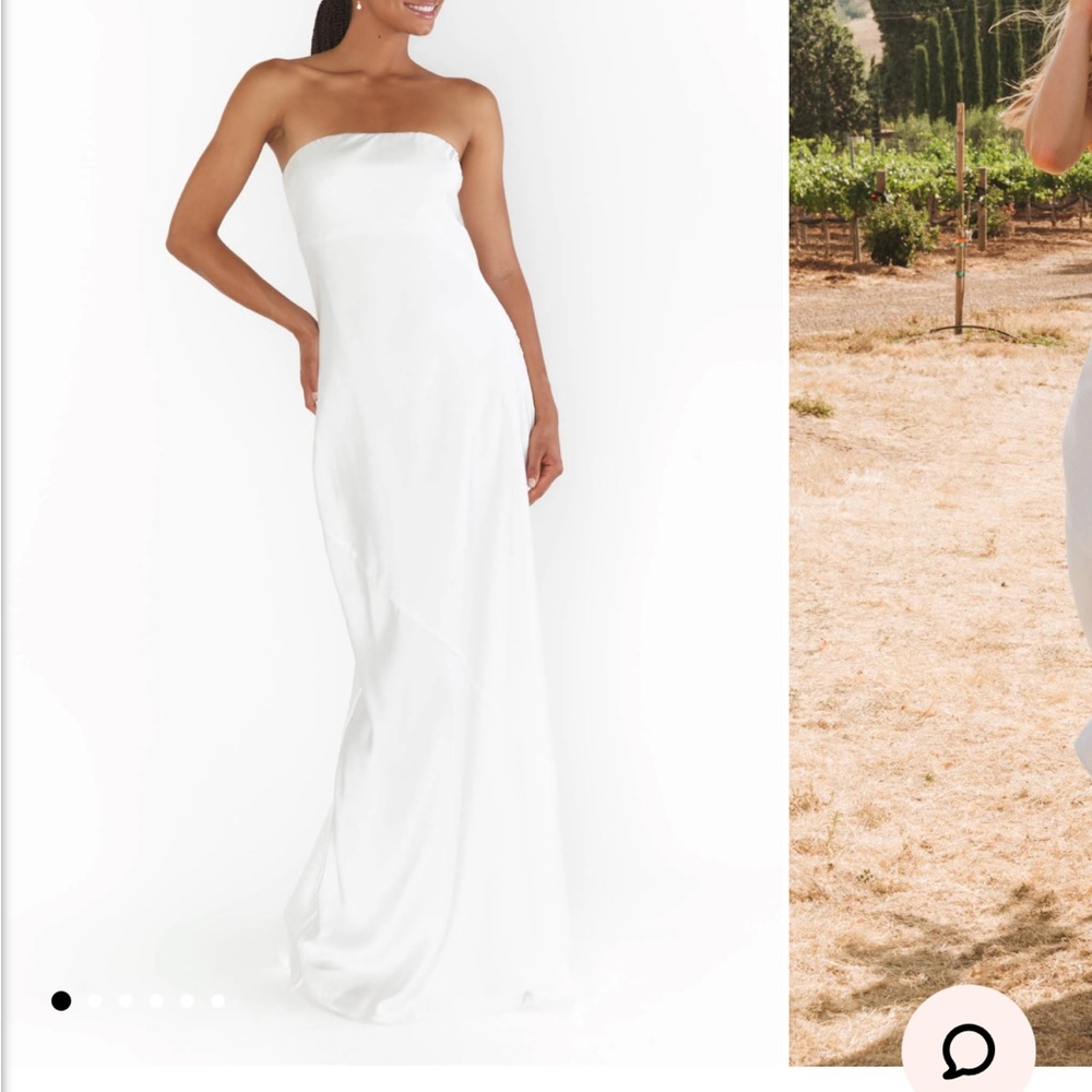 Show Me Your Mumu Classic white strapless dress